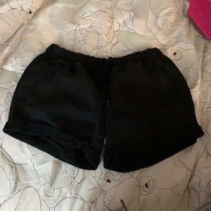 black sweat shorts by PINK